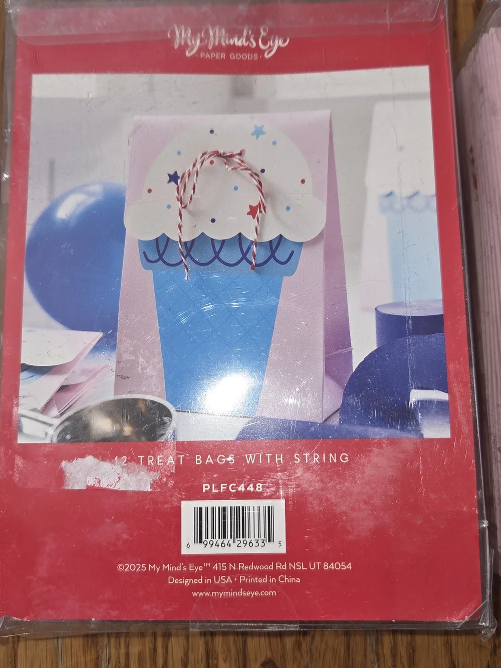 NIP, My Mind's Eye Pink/Blue Sweet Treat Party Treat Bags. 2 Pkgs, 24 Total. CP
